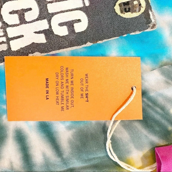 La Detresse Tie Dye Rainbow Rocker Band T Tropicali Panic Tee Size Medium - Picture 3 of 5